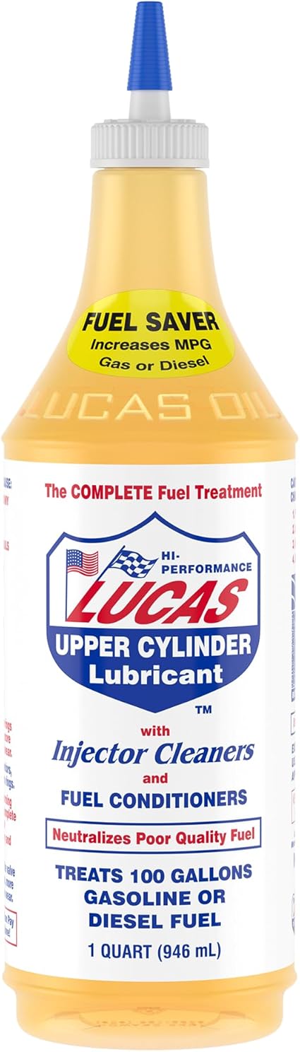 Lucas Hi-Performance upper cylinder lubricant with injector cleaners and fuel conditioners